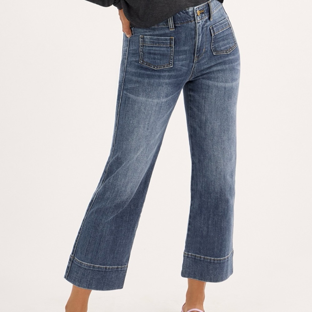 CAbi Carmel Cropped Blue Jeans 6 NEW - Picture 6 of 10